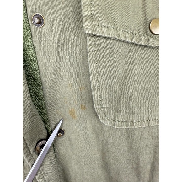 Lily Aldridge‎ For Velvet Womens Full Zipper Cargo Jacket Cotton Safari Size M - Picture 8 of 12